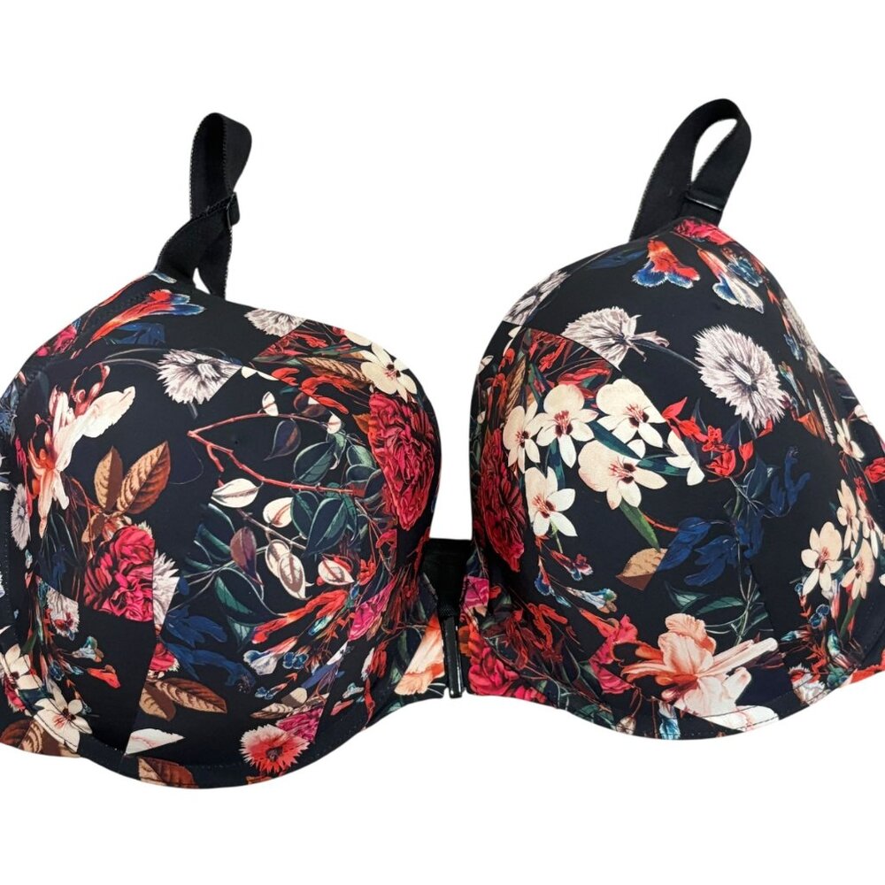 Torrid Curve 360 Back Smoothing Floral Lightly Lined T-Shirt Bra 42DD